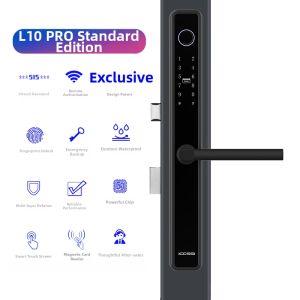 ICCSSI | Waterproof Sliding Narrow Edge Glass Fingerprint Smart Lock