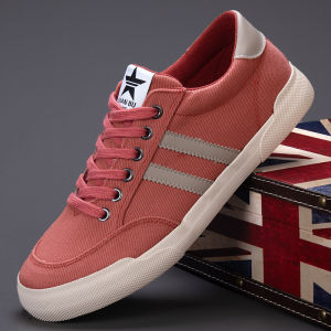 High-Top Canvas Shoes for Men Breathable Thick Bottom British Style Student Shoes Lazy Persons Shoes Slip-On Board Shoes