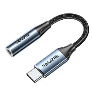 Samzhe | SAMZHE Type C to 3.5mm Headphone Jack 3.5 AUX USB C Cable Audio USB C Adapter for Huawei V30 P30 Pro Xiaomi Mi 10 OnePlus 7T Pro