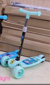 Scooter Big wheel 5 cm wheel with LED light Foldable and adjustable  Ready stock Malaysia