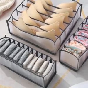 AVINAS 7 GRID Storage Box Underwear Bra Panties Socks Organizer Drawer Foldable Multi-Purpose Separation Box