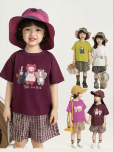 YOEHYAUL | Áo Thun Cotton Co Dãn Chống Khuẩn Dễ Thương