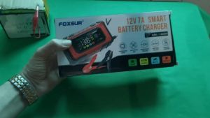 Sạc bình ắc quy Foxsur 7A 12V(4Ah - 140Ah)sạc cho cả pin LiFePO4 tự ngắt khử sunfat