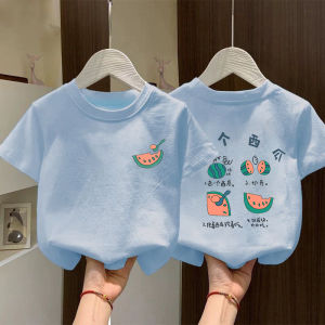 Watermelon Print Cotton Short Sleeve T-Shirt