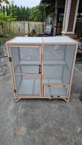 กรงน้องหมา น้องแมว สำหรับเลี้ยงแมว1-3ตัว ขนาดสูง100*70*100 ล้อม2ชั้น ตาข่ายกันยุงอย่างหนาและตาข่ายลวดแบบกันสนิม