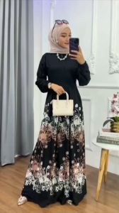 BEST SELLER GAMIS TWILL BUSUI FRIENDLY MODEL FLOY SIZE S SAMPAI JUMBO