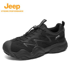 Jeep | Jeep Official Spring Anti-Slip Mountain Shoes Men Lightweight Breathable Toe-Covered Shock-Absorption Hiking Shoes Outdoor Sports
