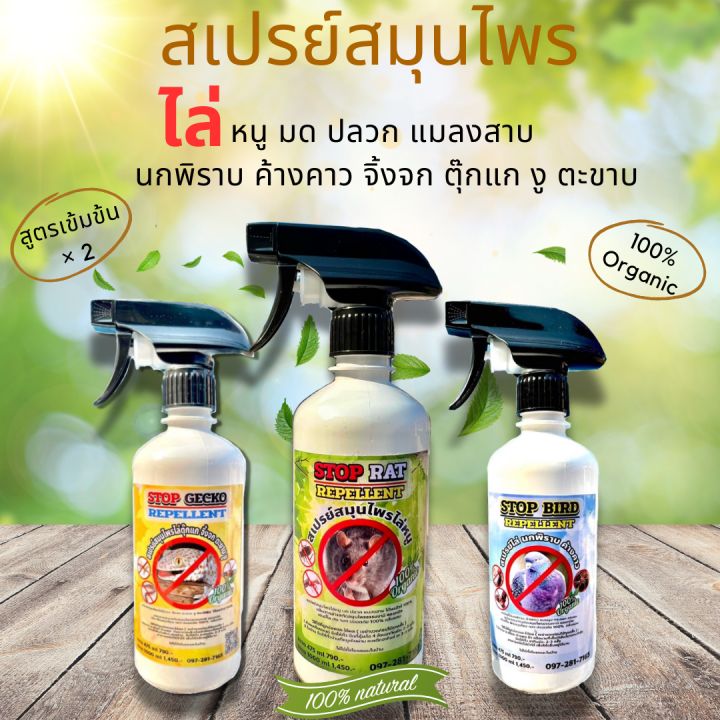 สเปรย์สมุนไพรไล่หนู จิ้งจก งู 500 ML