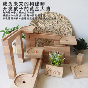 Jujube Wood Mind Building Blocks Ball Game Exploration Space Teaching Aids Children Boys Girls Toys Kindergarten Educational