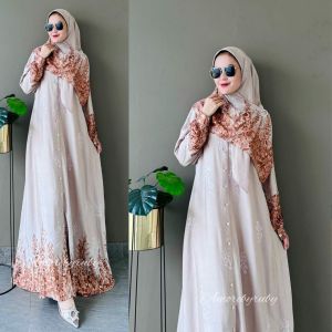 bintang Exlusive set hijab gamis motif simple adm02 produk Amore by ruby
