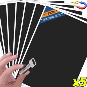 5ชิ้นแม่เหล็กติดกาวตัวเองเทปแม่เหล็กจุดสี่เหลี่ยมขนาดใหญ่สำหรับแผ่นแม่เหล็กไวท์บอร์ดสำหรับสำนักงานติดตู้เย็นแบบ DIY แม่เหล็กยืดหยุ่นแผ่นแม่เหล็ก S