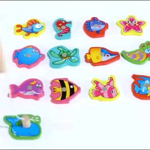 Baby Wooden Fishing Toy Magnetic Iron Box Childhood Education Toy Parent-child Games Girl Boy Gift