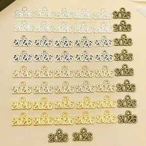 20/50 Chiếc Hợp Kim 2026 Series Mặt Dây Chuyền Quyến Rũ Cho Dây Làm Bông Tai Móc Khóa Trang Sức Làm Kim Loại Thời Trang Phụ Kiện