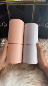 Lady Q Professional ชุดแปรงแต่งหน้า 8 ชิ้น STT08W ขนแปรงเนียนนุ่ม แน่นหนา คุณภาพดี สีติดง่าย ไม่หลุดร่อน พร้อมกล่องหนังทรงกระบอก แสนคุ้มค่า - สีขาว