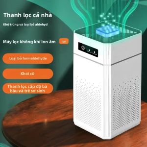 Máy Lọc Không Khí Ion Âm Cầm Tay Với Bộ Lọc HEPA Máy Tẩy Mùi Tắt Tiếng Máy Làm Sạch Không Khí Cho Gia Đình Có Độ Ồn Thấp Chạy Bằng Năng Lượng Mặt Trời