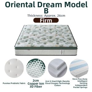 Firm and Thick Coconut Fiber Mattress with Independent Spring Support