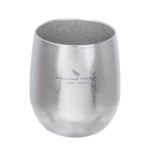 Boundless Voyage Titanium Double-Walled Cup Water Mug Food Grade Drinking Cup for Camping Travel Office Daily Use Ti3084D-new