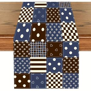 【Geometric Rhythm】Ethnic Print Table Runner Practical & Wear-Resistant Dining & Coffee Table Runner Decor