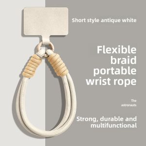 GGUU | New High-End Phone Strap Neck And Hand Double Buckle Rope Pendant Carrying Clip Woven Chain Strap Pad Ladies Crossbody Anti-Theft Wide Version