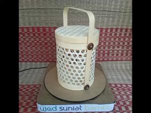 keranjang toples kue 250 gram dari bambu anyaman terawangan