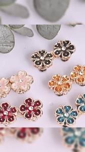YoPo Fashion Flower Tighten Waist Buckle Pins Waist Clip Adjustable Snap Detachable 1 Set