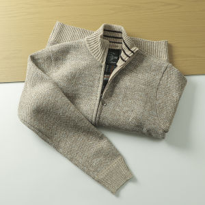 Áo Len Cardigan Dệt Kim Nam Cổ Đứng Chất Lượng Cao Mùa Thu Đông Mới Về Thời Trang Thành Phố Dài Tay Áo Khoác Ngoài Thường Ngày