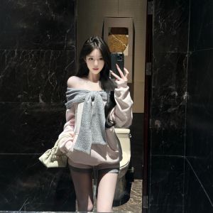 CHANGTONG | Unique Stylish Petite Off-Shoulder Top & Shorts Set Spring