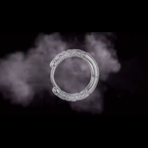 Bông tai nam kiểu tròn phong cách Hàn Quốc Tremella – khuyên tai ViVi_Gift