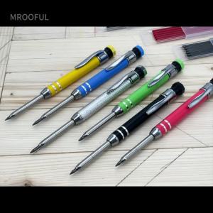 MROOFUL | Bút Chì Thợ Mộc Kim Loại Chuyên Nghiệp 42mm Đầu Dài Ruột Chì 2.8mm Dụng Cụ Đánh Dấu Kỹ Thuật Chế Biến Gỗ Lỗ Sâu Ngòi Viết 0.7mm