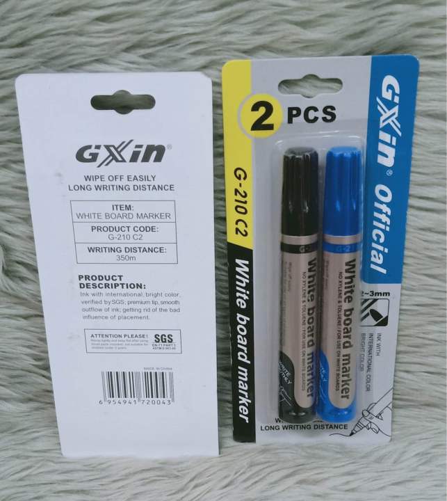 GXin Whiteboard Marker Set (Blue and Black) G210 Lazada PH