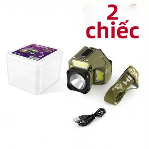 Đèn Pin LED Sạc Lại Được 2026 Cảm Biến Hồng Ngoại Cổng Type-C 5 Chế Độ Chống Nước Dùng Cho Câu Cá Cắm Trại Săn Bắn Ngoài Trời Khẩn Cấp