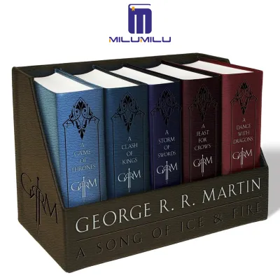 A Game of Thrones / A Clash of Kings / A Storm of Swords / A Feast for Crows / A Dance with Dragons (Song of Ice and Fire Series) Set of 5 books Leather Bound – Box set by George R. R. Martin Original English books