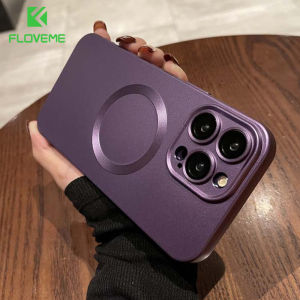 FLOVEME Luxury Matte Soft Silicone Phone Case For iPhone 14 13 12 11 Pro Max 14 Plus Magsafe Wireless Charging With Lens Film Protector All-inclusive Shockproof Back Cover For iphone 14 13 12 11