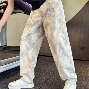 Khaki Straight Leg Mens Jeans Summer High Waist Loose Wide Leg Casual Pants Handsome Cool Trendy New 2025 Loose Fit Jeans