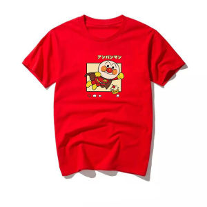 Bandai | Mens Clothing Summer Anpanman Cartoon Fun Printed Graphic T Shirts Y2k Cotton Loose Casual Womens Short Sleeved Tee Tops Anime