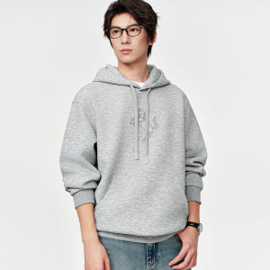 MIANXIANSHENG | 3D Air Layer Hooded Embroidery Mens Sweater