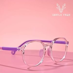 Gentle Fawn Kacamata Antiradiasi Blueray Anak/Remaja Anti Sinar Biru Bahan TR90 Dan Silikon Style Bulat Fashion Anak Perempuan Dan Laki-laki 2231