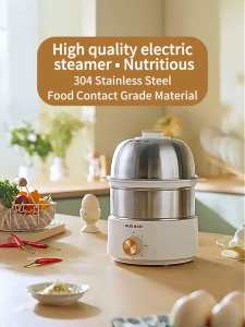 Smart Electric Steamer 304 Stainless Steel 350W Double Layer Egg Food Steamer Auto Shut-Off large capacity / timing / auto temperature control multifunctional electric cooker