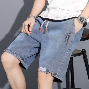 Quần Short Denim Nam Mùa Hè Mỏng Rộng Rãi Ống Đứng Thời Trang Hợp Thời Trang Quần Dài Năm Điểm Quần Jeans