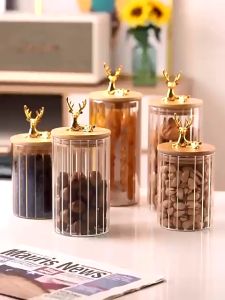 Toples Kaca Penyimpanan Snack Mewah & Toples Makanan Serbaguna