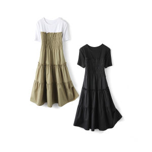 Váy Ngắn Xếp Ly Gợi Cảm Mùa Hè Cho Nữ Váy Chữ a Dáng Ôm Vừa Vặn Cổ Tròn Tay Ngắn