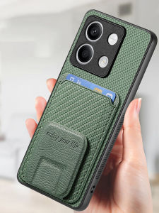 Leather Foldable Stand Phone Case for Xiaomi 14 pro with Card Holder Full Cover Integrated Design Magnetic Suction Precision Cutout