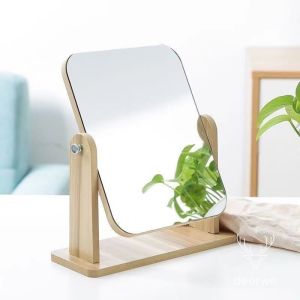 Ins-style makeup mirror desktop stand-up rotating vanity mirror home office dormitory desktop mirror