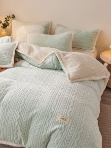 Vải Nhung Lông Cừu Coral Winter Duvet Cover 150x200 Vải Nhung Dày Chống Tĩnh Điện Không Rụng Lông Cho Ký Túc Xá