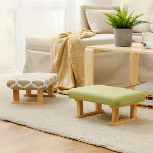 Modern Minimalist Multi-Functional Wooden Shoe Changing Stool Small Sofa Footrest Stacking Japanese Style Low Table Side Chair