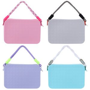 Multi-functional Silicone Phone Holder with Storage Pouch and Lanyard for Mobile and Tablet Accessories