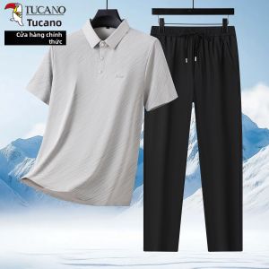 TUCANO | Bộ Áo Thun Tay Ngắn Polo Lụa Mát Mẻ Cho Mùa Hè