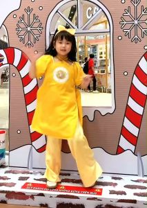 Set áo dài cách tân cho bé gái đi tết (tặng 1 băng đô )BITIKKIDS đỏ và vàng 0 đến 9 tuổi