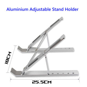 (SG SELLER)Laptop Stand Portable Aluminium Adjustable 6-Levels Height Fits all laptops / iPad stand holder / Foldable Notebook Holder
