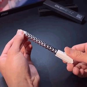 (Single Pack) CRUSHMETRIC SwitchPen Silver Series One - Retractable and Refillable Designer Ballpoint Pen